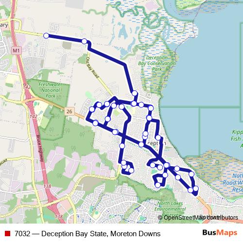 7032 bus Line Map