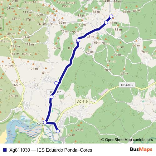 Xg811030 bus Line Map