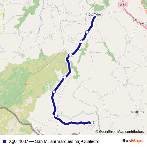 Xg611037 bus Line Map