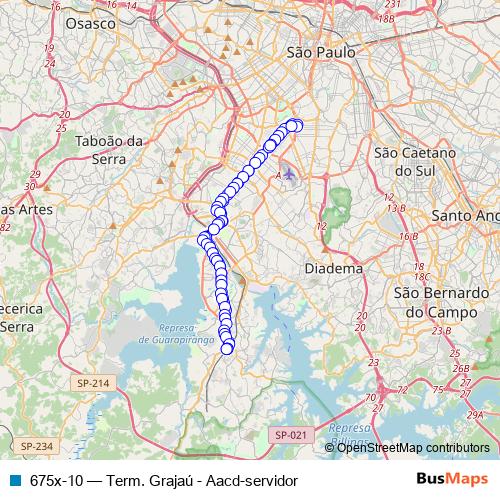 675x-10 bus Line Map
