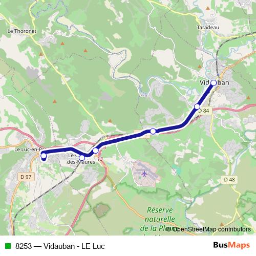 8253 bus Line Map