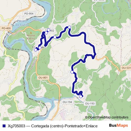 Xg705003 bus Line Map