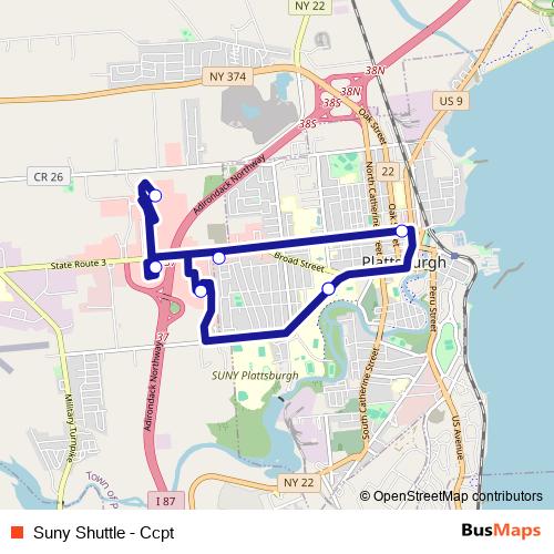 Suny Shuttle - Ccpt bus Line Map