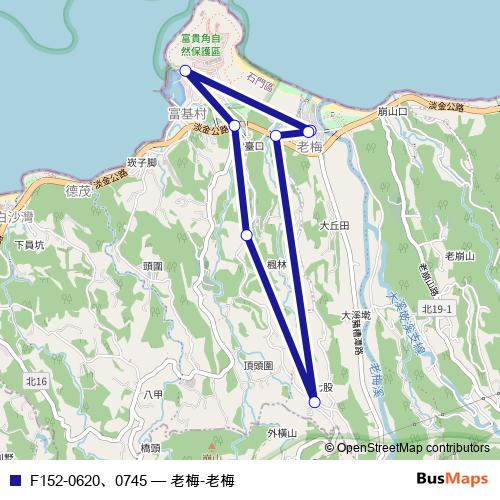 F152-0620、0745 bus Line Map