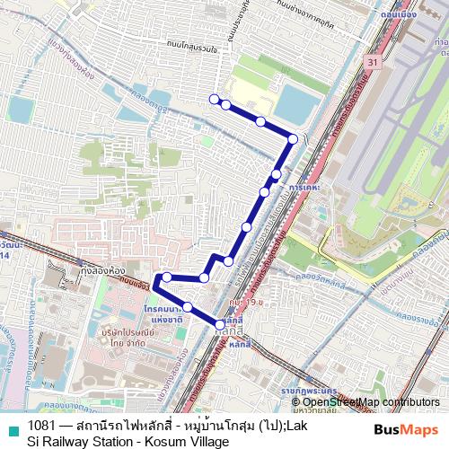 1081 bus Line Map