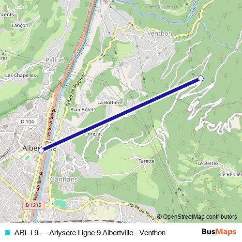 ARL L9 bus Line Map