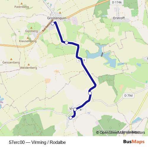 57erc00 bus Line Map