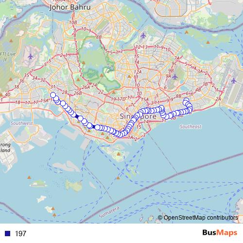 197 bus Line Map