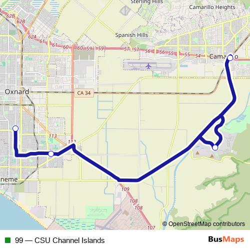 99 bus Line Map