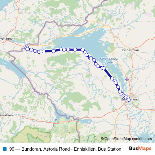 99 bus Line Map