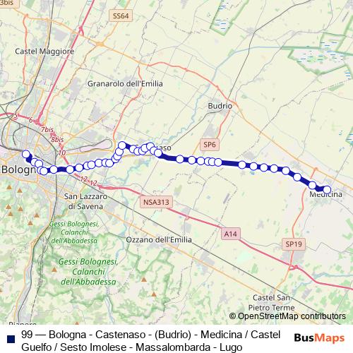 99 bus Line Map