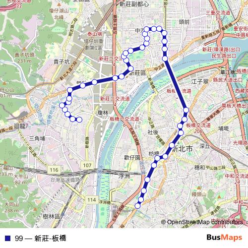 99 bus Line Map