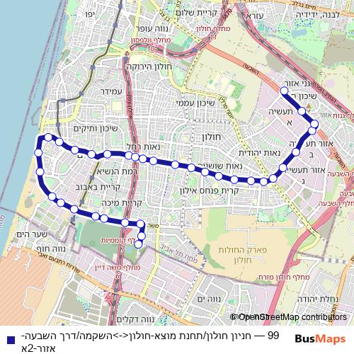 99 bus Line Map