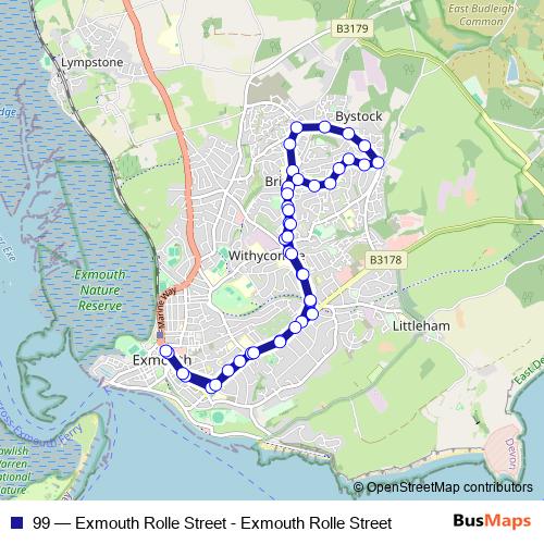 99 bus Line Map