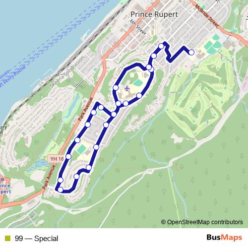 99 bus Line Map