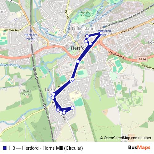 H3 bus Line Map