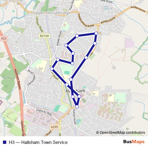 H3 bus Line Map