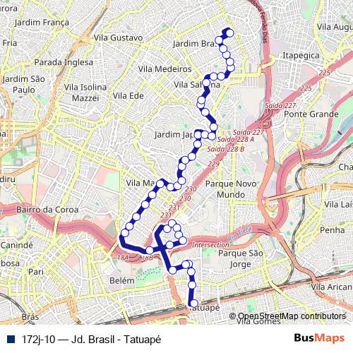 172j-10 bus Line Map
