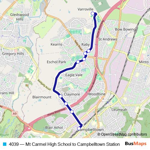 4039 bus Line Map