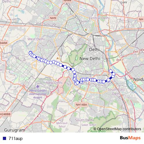 711aup bus Line Map