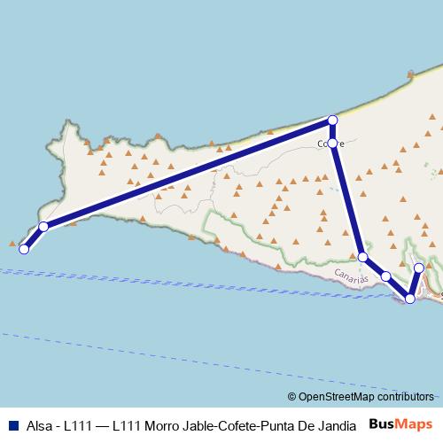 Alsa - L111 bus Line Map