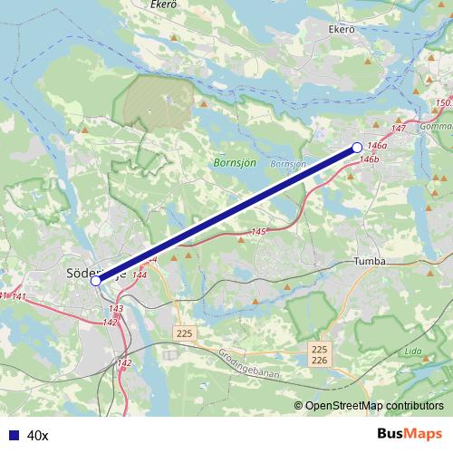 40x bus Line Map