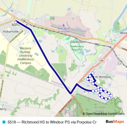5519 bus Line Map