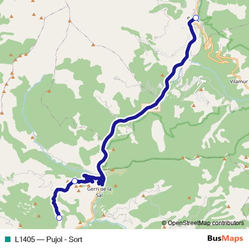 L1405 bus Line Map