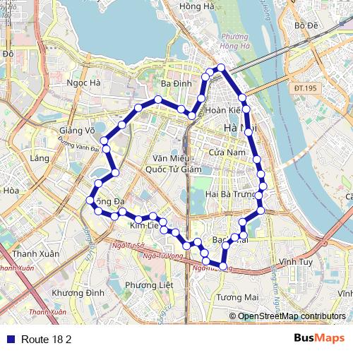 Route 18 2 bus Line Map