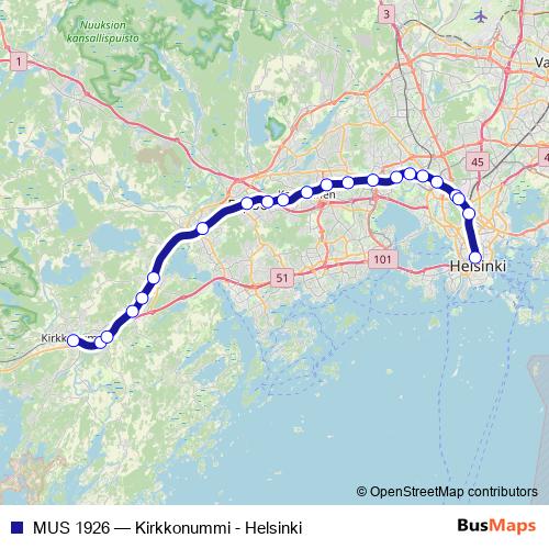 MUS 1926 rail Line Map