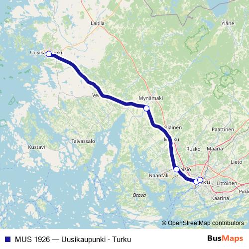 MUS 1926 rail Line Map