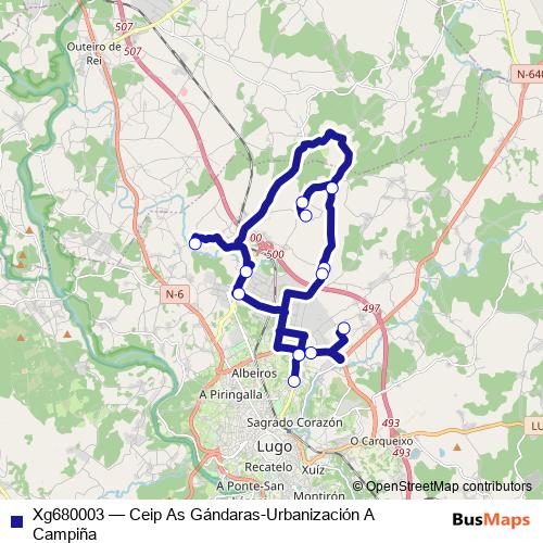 Xg680003 bus Line Map