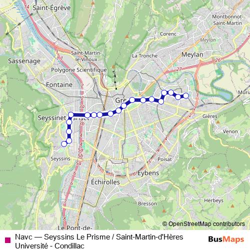 Navc bus Line Map