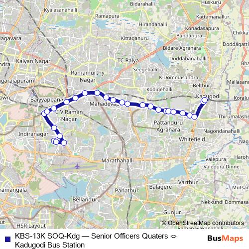 KBS-13K SOQ-Kdg bus Line Map