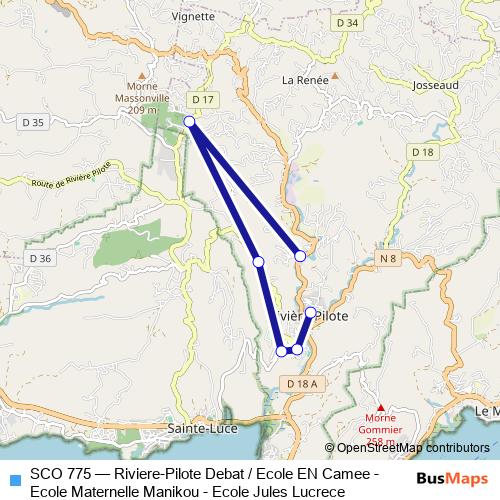 SCO 775 bus Line Map