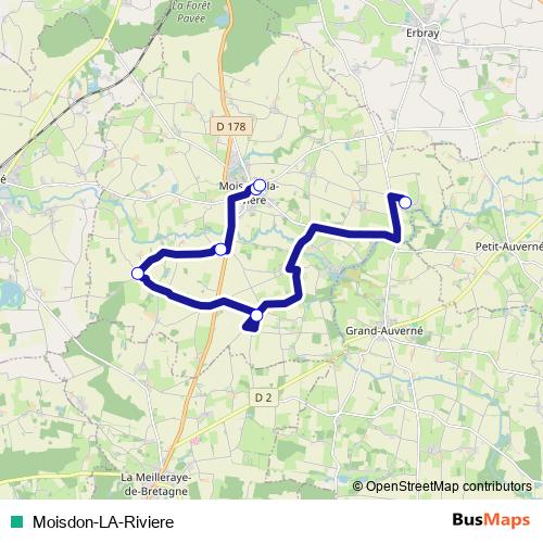 Moisdon-LA-Riviere bus Line Map