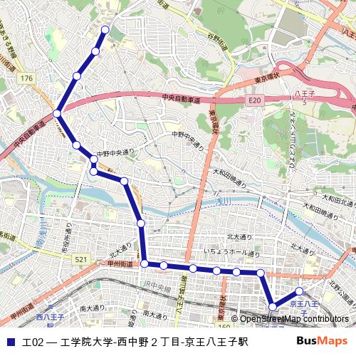 工02 bus Line Map