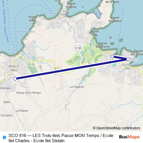 SCO 816 bus Line Map