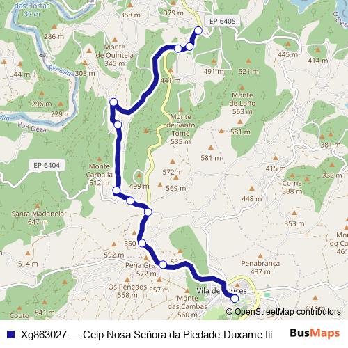 Xg863027 bus Line Map