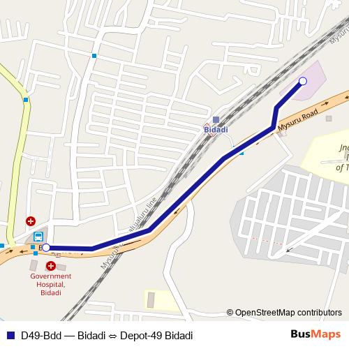 D49-Bdd bus Line Map