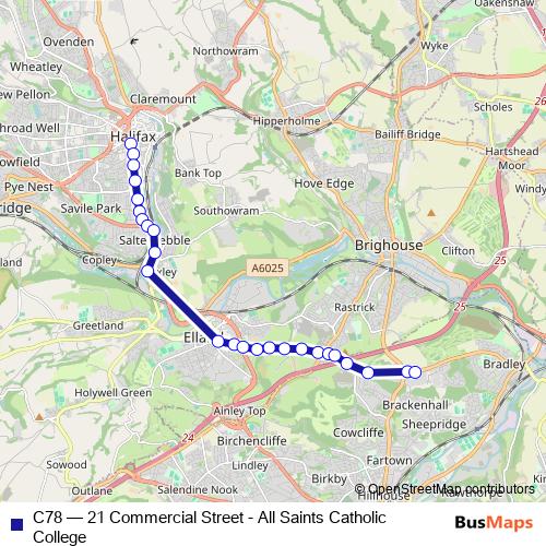 C78 bus Line Map