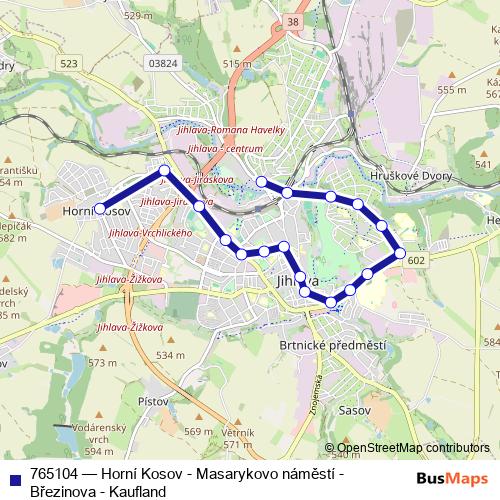 765104 trolleybus Line Map