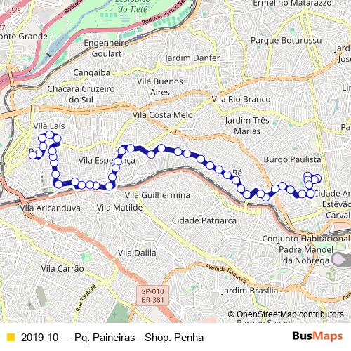 2019-10 bus Line Map