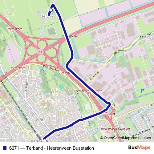 6271 bus Line Map