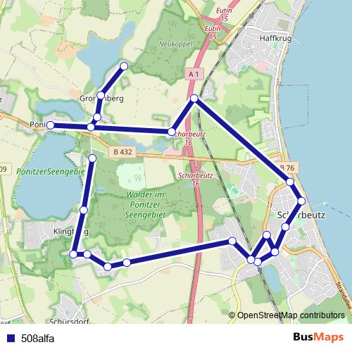 508alfa bus Line Map