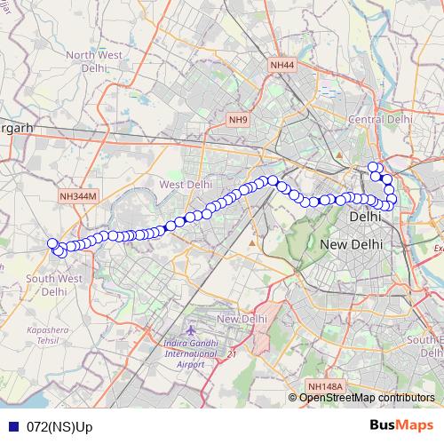 072(NS)Up bus Line Map