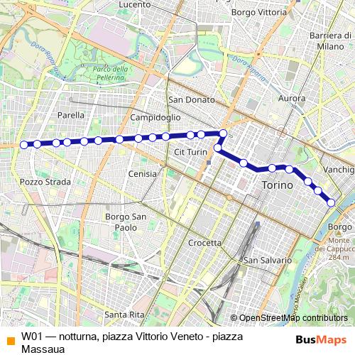 W01 bus Line Map