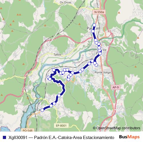 Xg830091 bus Line Map