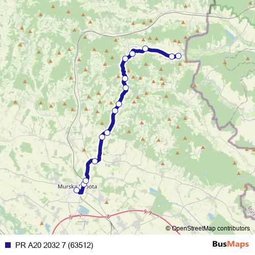 PR A20 2032 7 (63512) bus Line Map