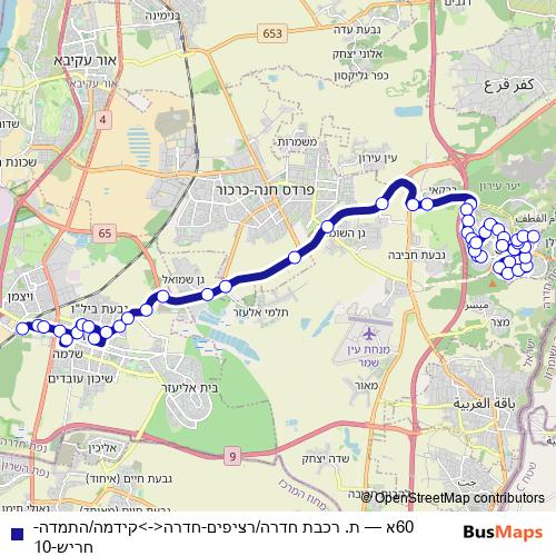 60א bus Line Map